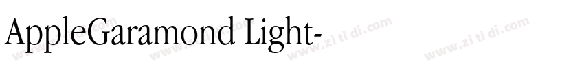 AppleGaramond Light字体转换